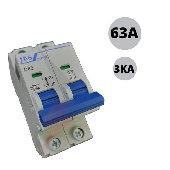 MINI DISJUNTOR 3P 6KA 63A TRIFASICO CURVA C JNG