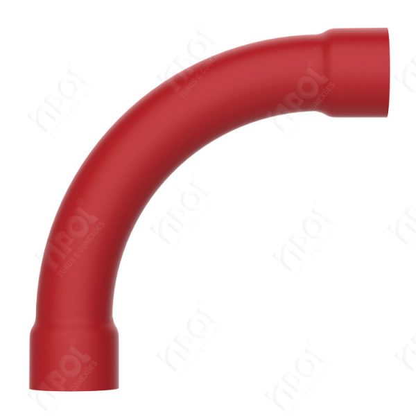 CURVA VERMELHA 90° COM BOLSA 3/4"