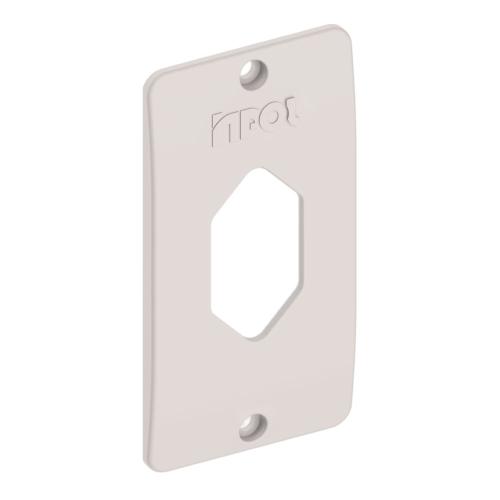 Tampa PVC 1 Tomada Hex. Horizontal 3/4" - Branca