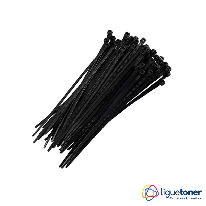 ABRACADEIRA PLASTICA 300 MM X 3,6 MM BRANCA LOTUS - 100 UNIDADES