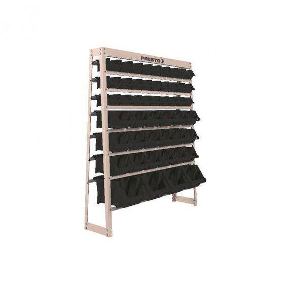 ESTRUTURA METALICA COM 49 GAVETAS NUMERO 3, 5 E 7 PRETA PRESTO