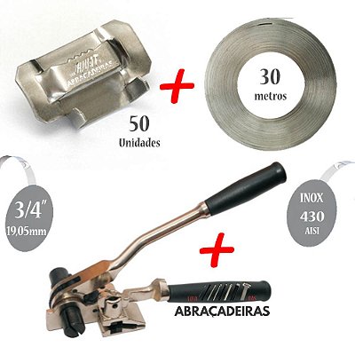 PRESILHA FECHO DENTADO P/ CINTA GALVANIZADA 3/4 X 1