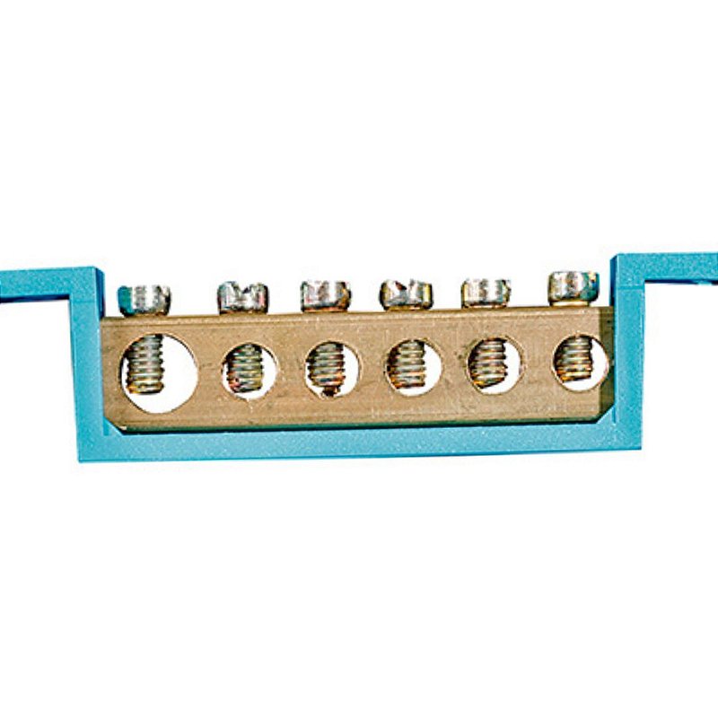 BARRAM. P/ DIN XP0609K-12P NEUTRO COM 12 BORNES -  AZUL - JNG